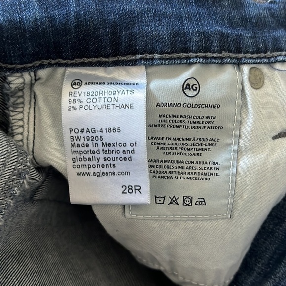 AG Adriano Goldschmied The Prima Cigarette Roll Up Jeans Womens 28R (NWOT) - Picture 8 of 8